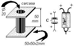 Dimensiunile carcasei bobinelor si modul de legare a condensatoarelor electrolitice pentru a obtine echivalenta unui condensator nepolarizat